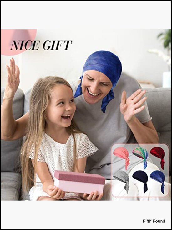6-Pack Pre-Tied Head Scarf for Women Chemo Turban Beanie